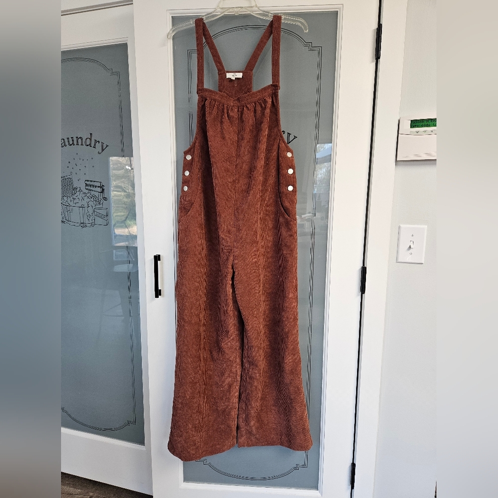 Wide Leg corduroy overalls